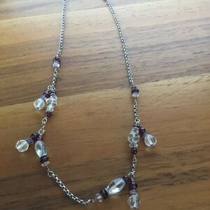 Vintage silver beaded necklace